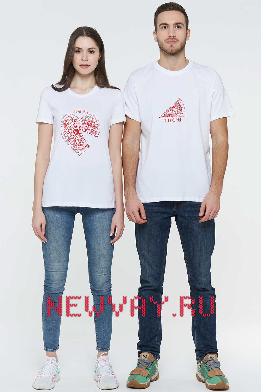 Комплект Family Look Пицца Сердце. Вид 1