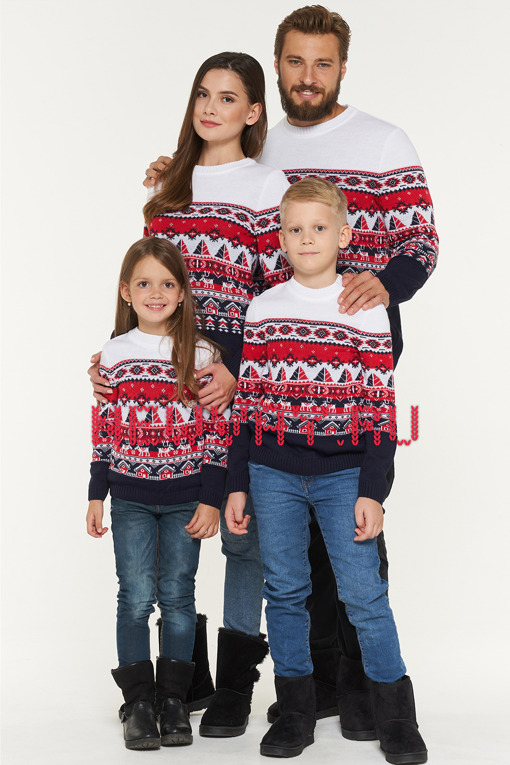 Комплект Family Look Новогодние мотивы. Вид 1