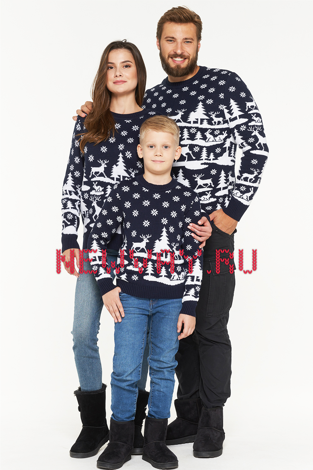 Комплект Family Look В зимнем лесу. Вид 1